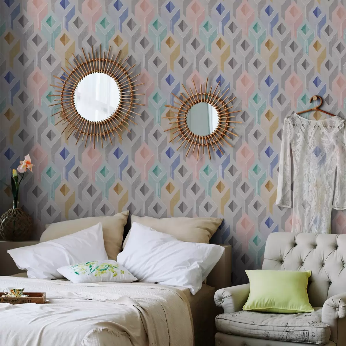 Wallpaper Paralelepipede multicolore a00008