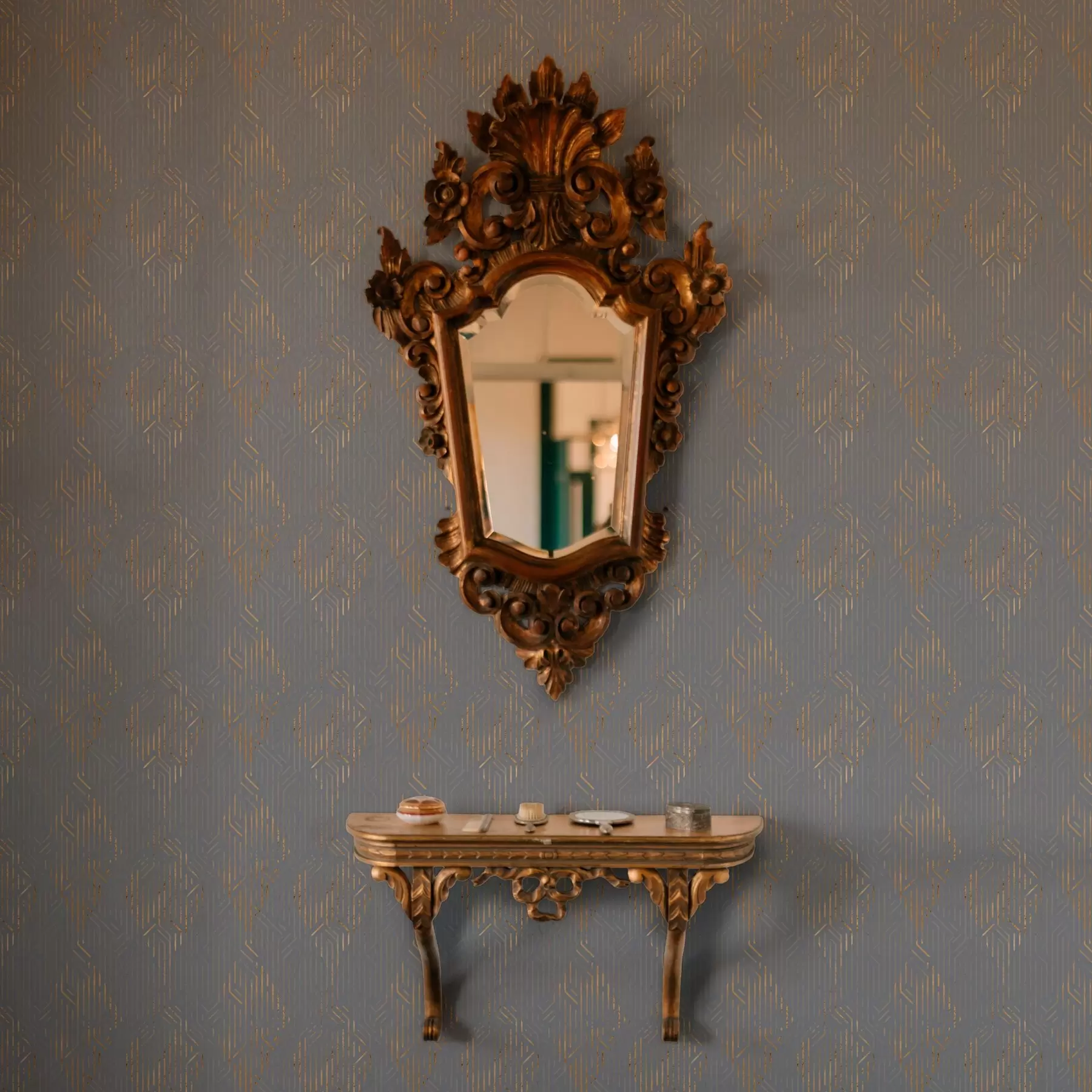 fototapet Romburi galbene zgâriate a00014