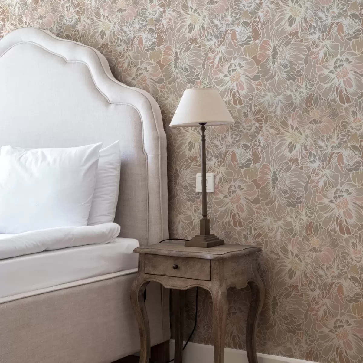 Wallpaper Flori mari cu petale colorate în nuanțe pastelate a00020