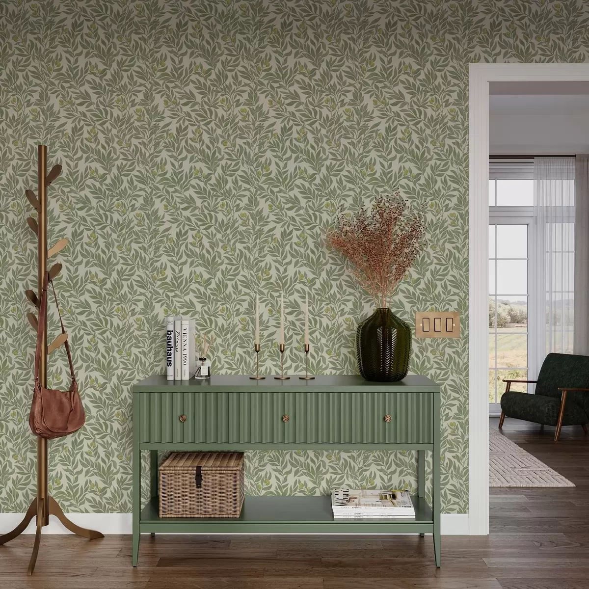 Wallpaper Ramuri verzi de măslin a00026