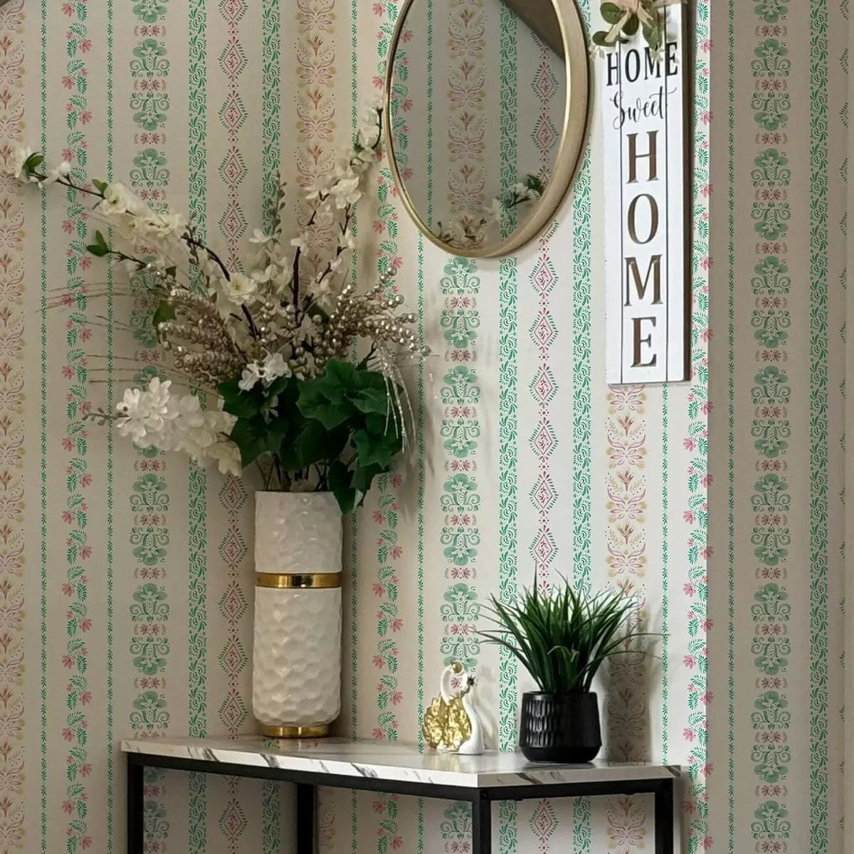 Wallpaper Ornament geometric delicat în stil acuarelă a00034