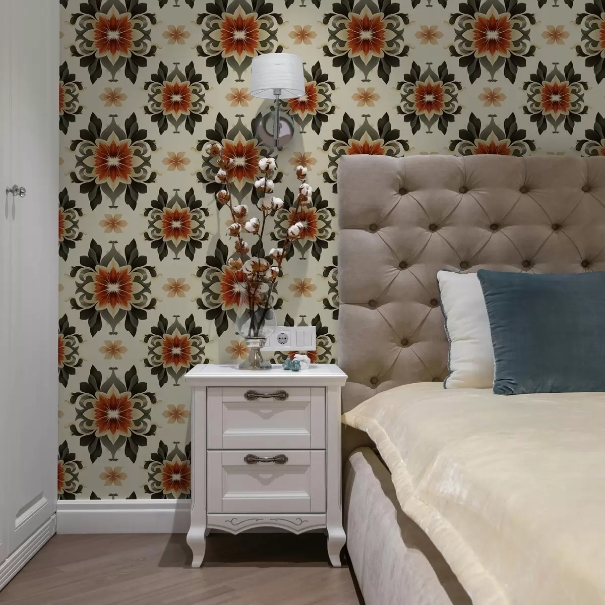 Wallpaper Abstract luminos model floral pe fundal luminos a00069v3