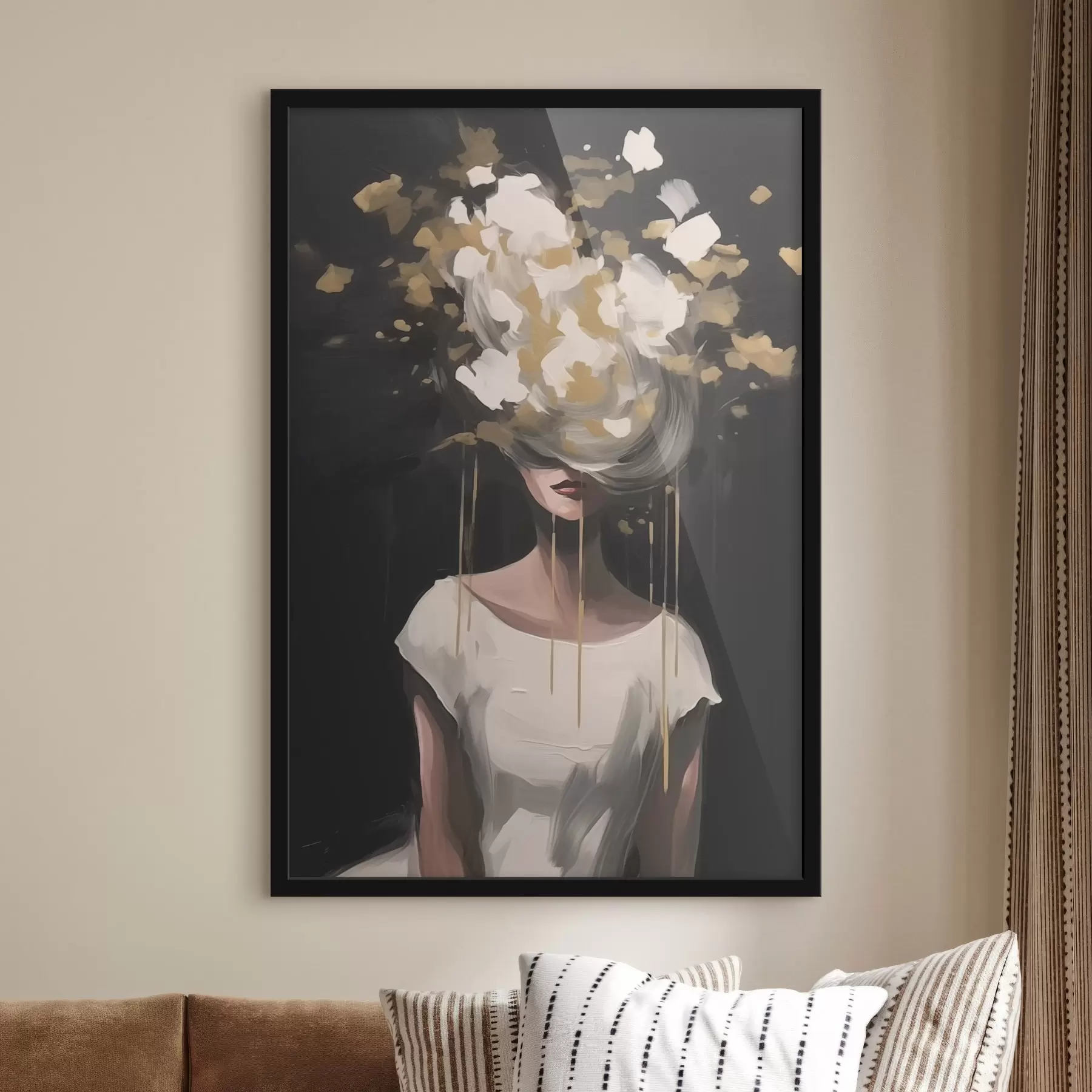 Tablouri Imagine abstractă a siluetei feminine f43418