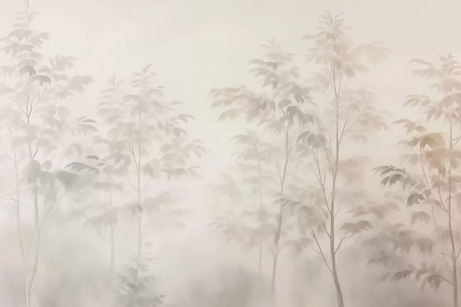 fototapet Copaci imitație acuarelă culori calde w03474