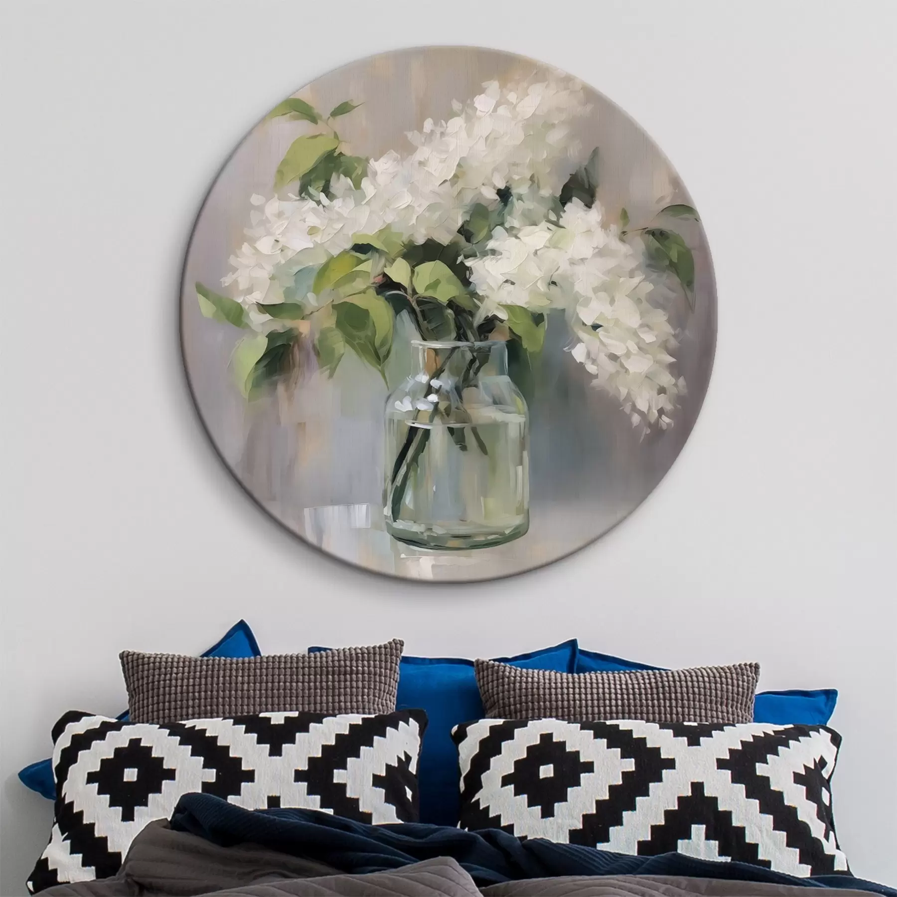 Tablouri Liliac alb într-o vază imitație de pictură r43439