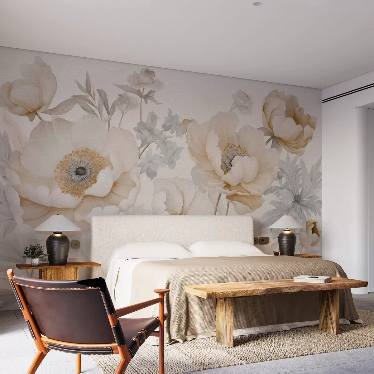 fototapet Buchet de flori pictat în acuarelă w03555v2