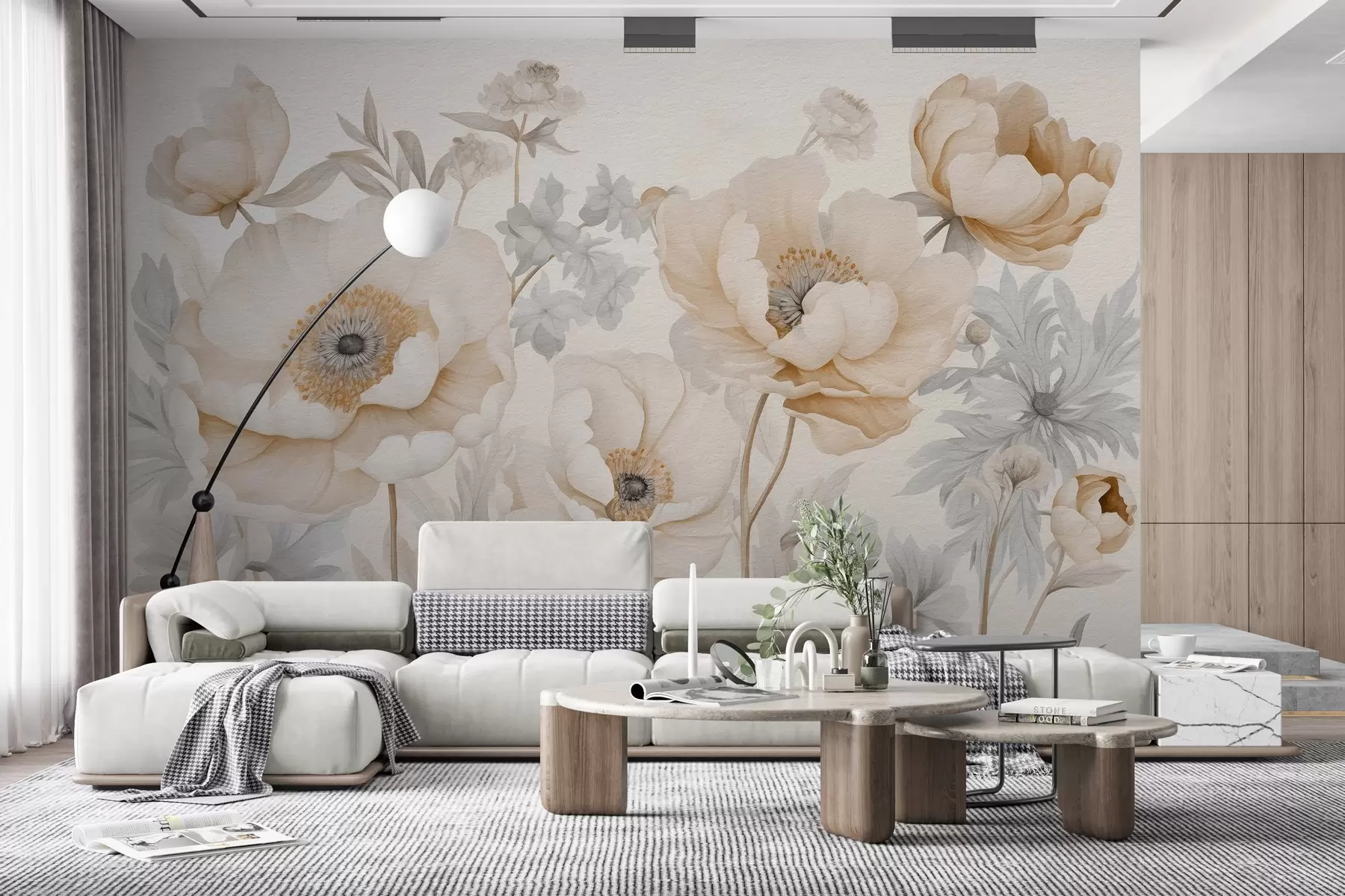 fototapet Buchet de flori pictat în acuarelă w03555v2