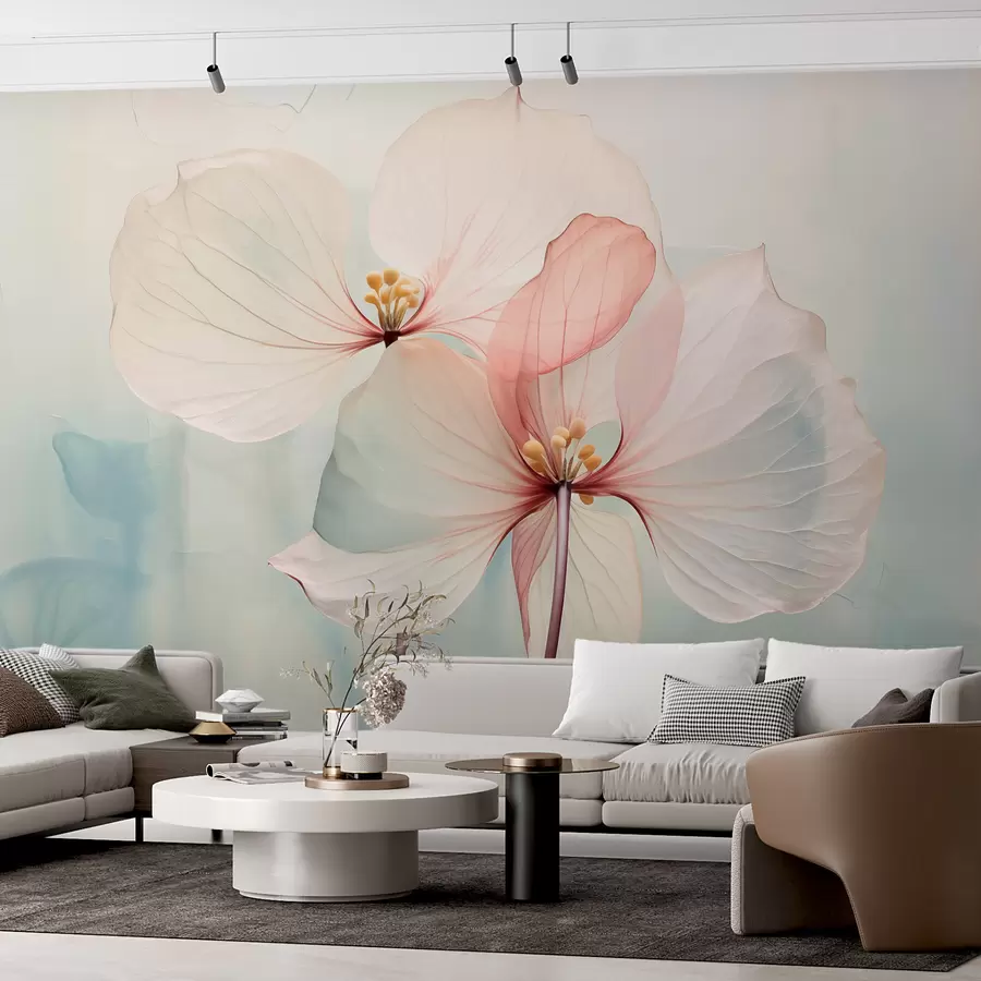 fototapet Flori imitație acuarelă w03569