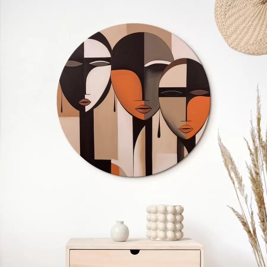 fototapet Fețe abstracte în culori armonioase r43525