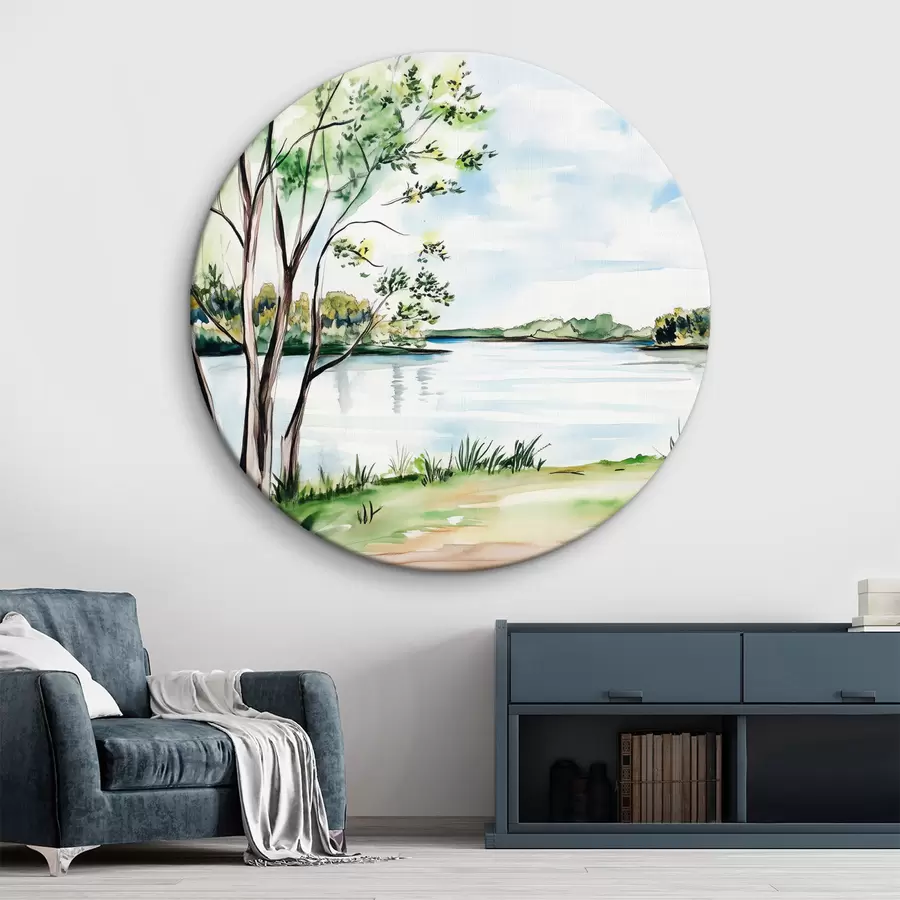 Tablouri Copaci lângă lac r43921