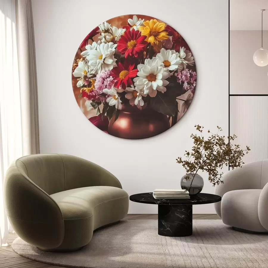 Tablouri Buchet într-o vază pe un fundal bej r43910