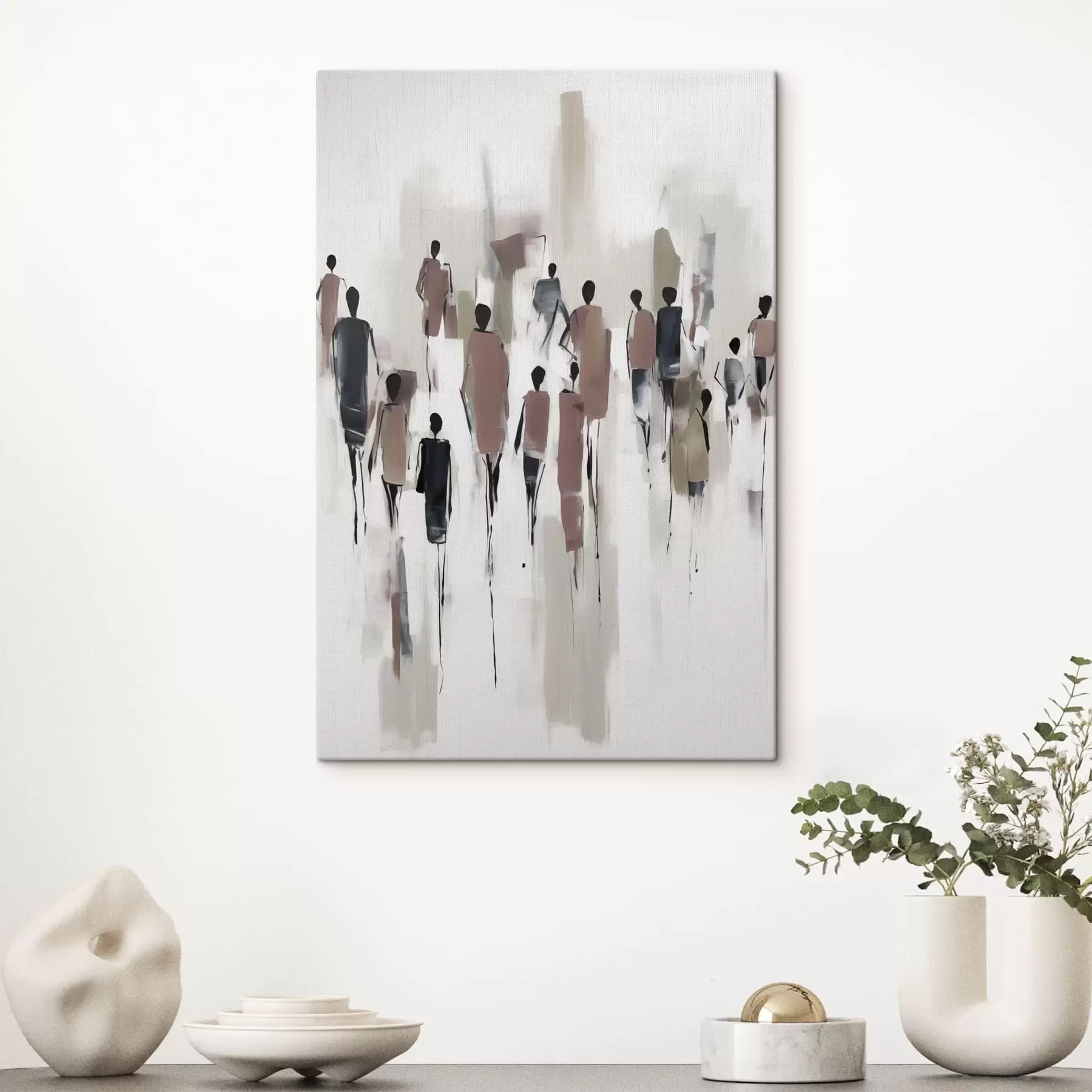 fototapet Abstracție oameni mulțime s43485