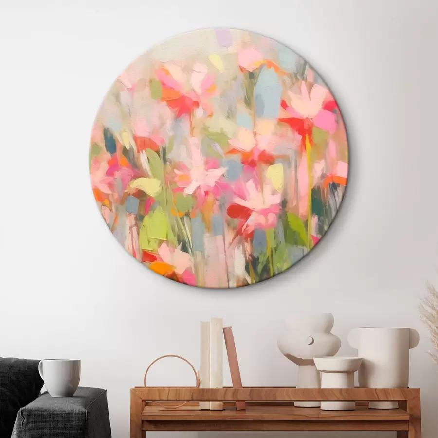 fototapet Flori roz abstracție r43243