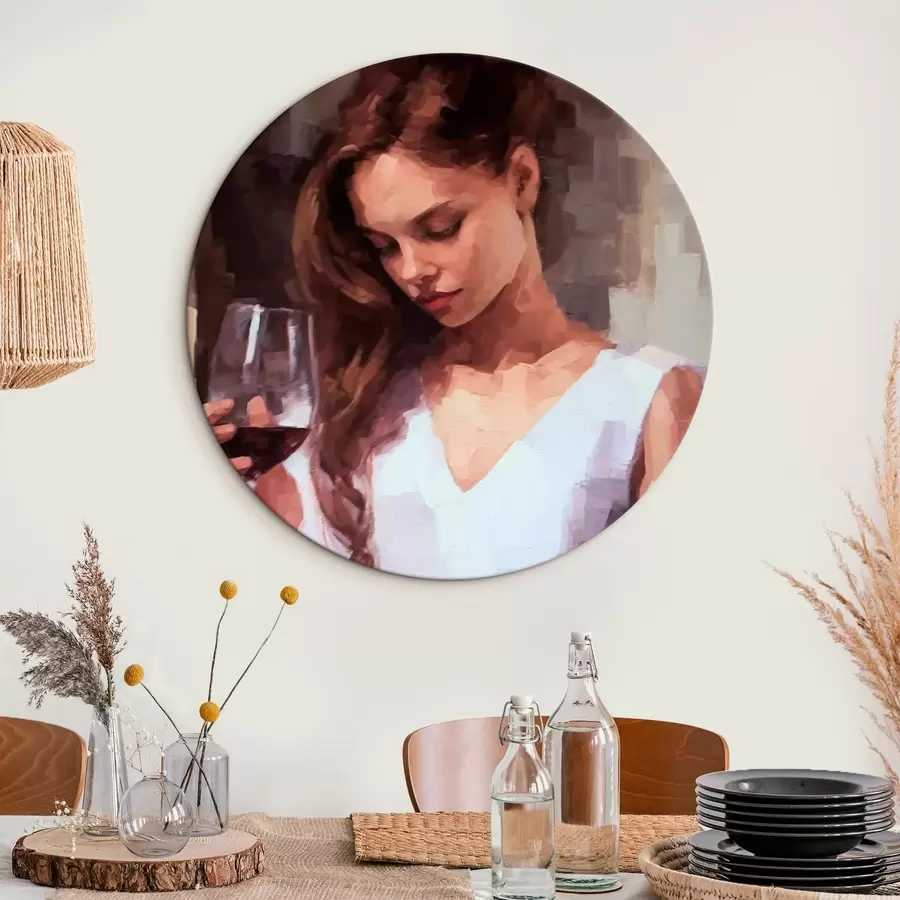 Tablouri Fată cu un pahar r43939