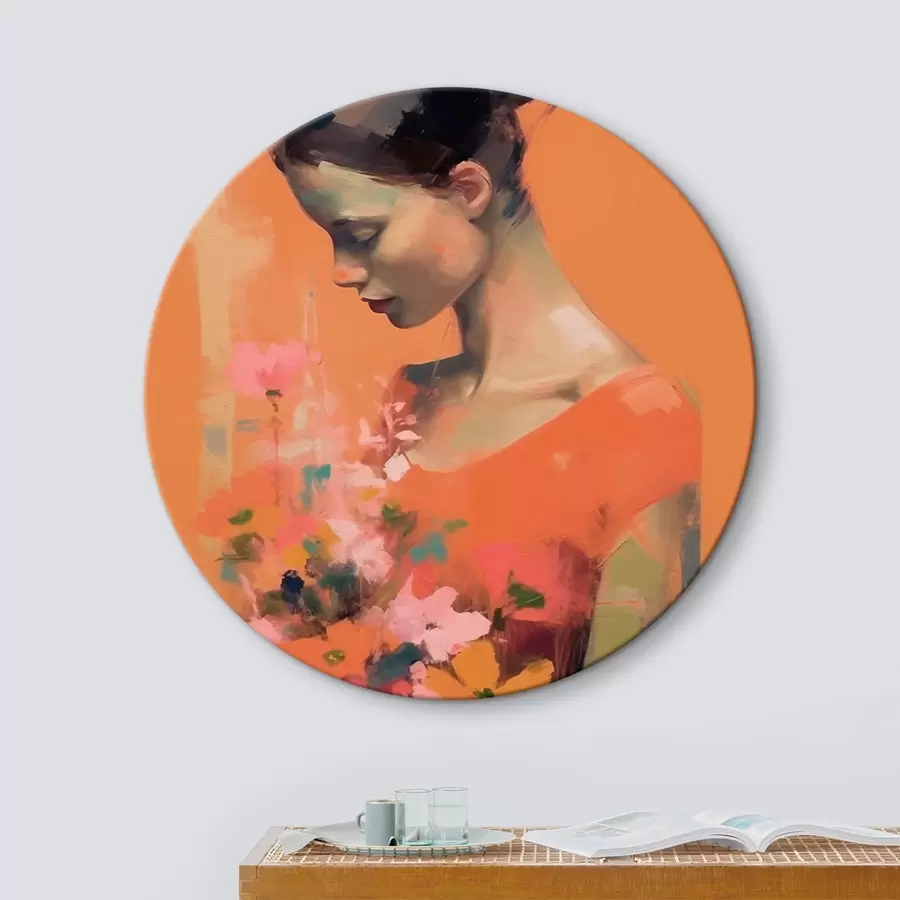 Tablouri Fată și flori r43933