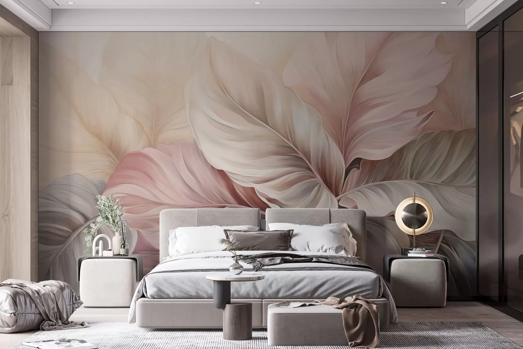 fototapet Frunziș tropical cu culori strălucitoare w03597