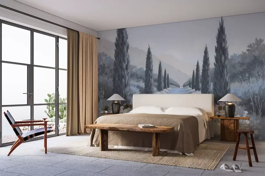 fototapet Grădină pictată în stil ulei w03662v2