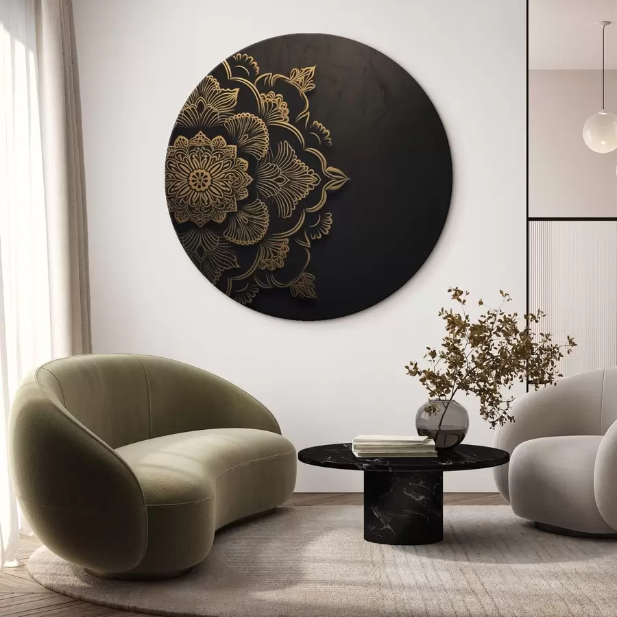 Tablouri Modele galbene pe fundal negru r43943