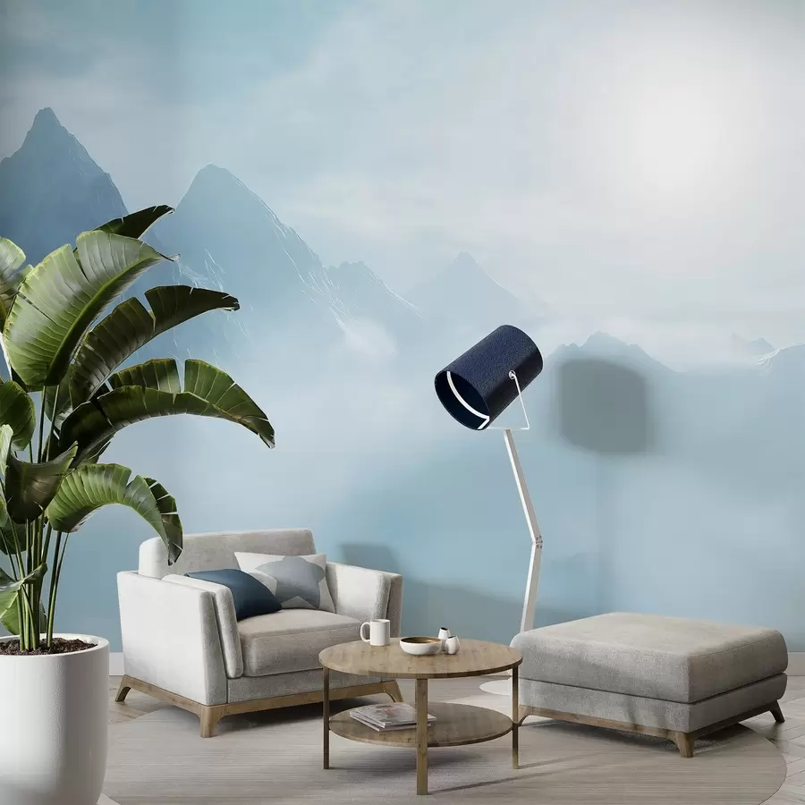 fototapet Munți în ceață sub soare w03715