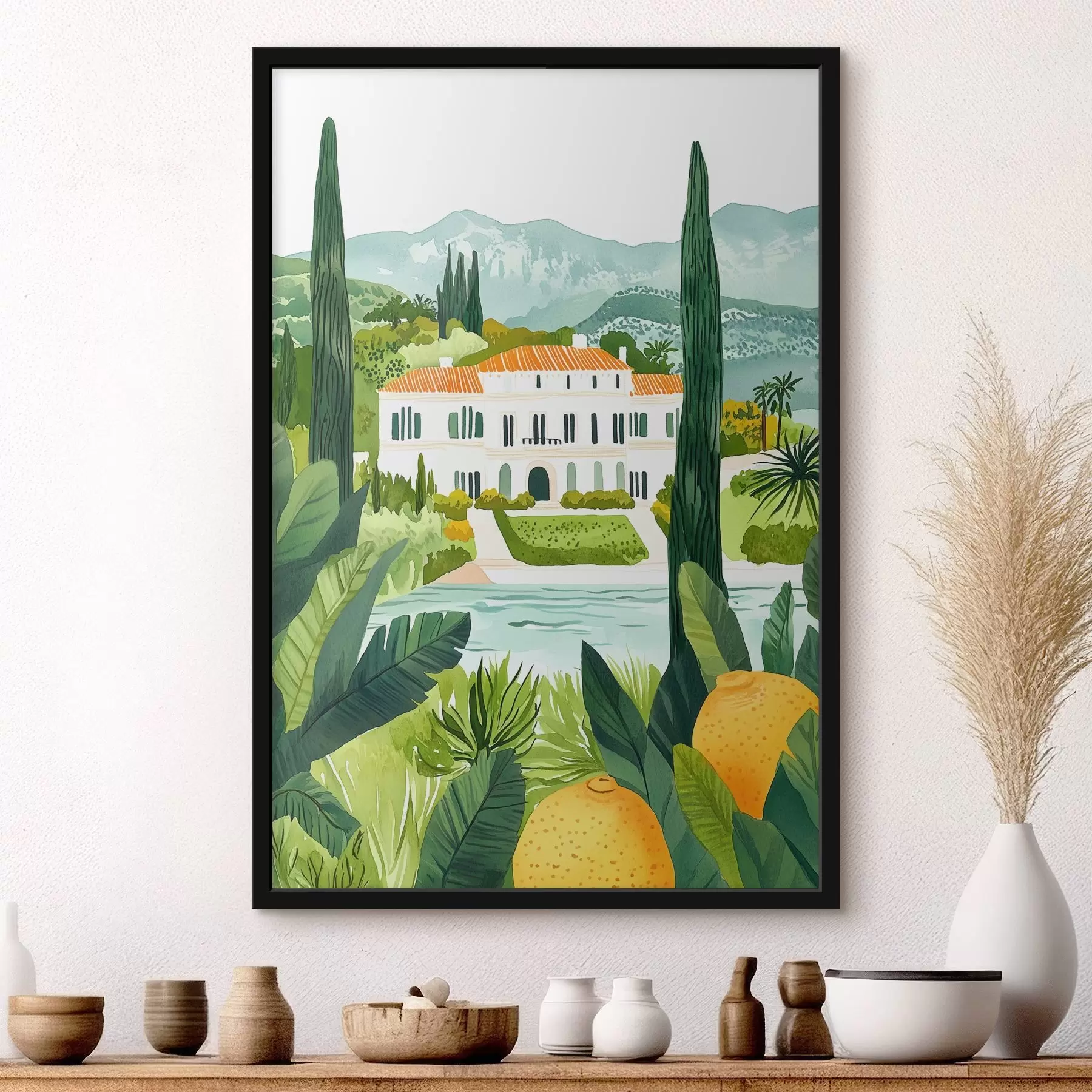 fototapet Spania, peisaje de vară, lămâi, arhitectural, tropical f44026