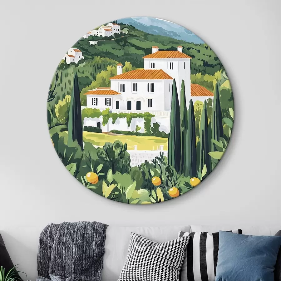 Tablouri Vara natura, mediteranean, copaci de lamaie, arhitectural r44028