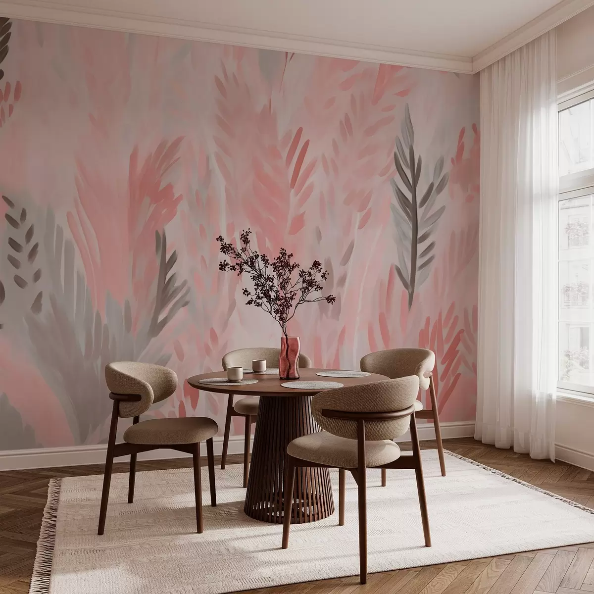 fototapet Vegetație în nuanțe de roz w03738v1