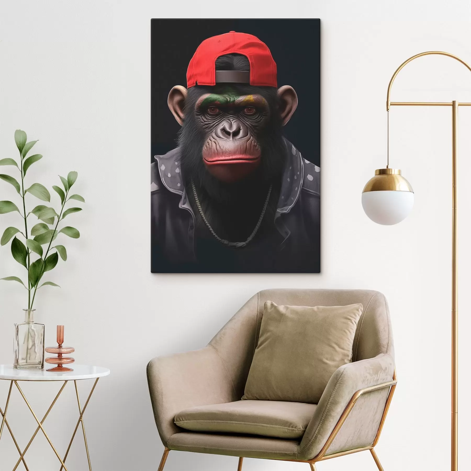 Tablouri Maimuță în șapcă s44110