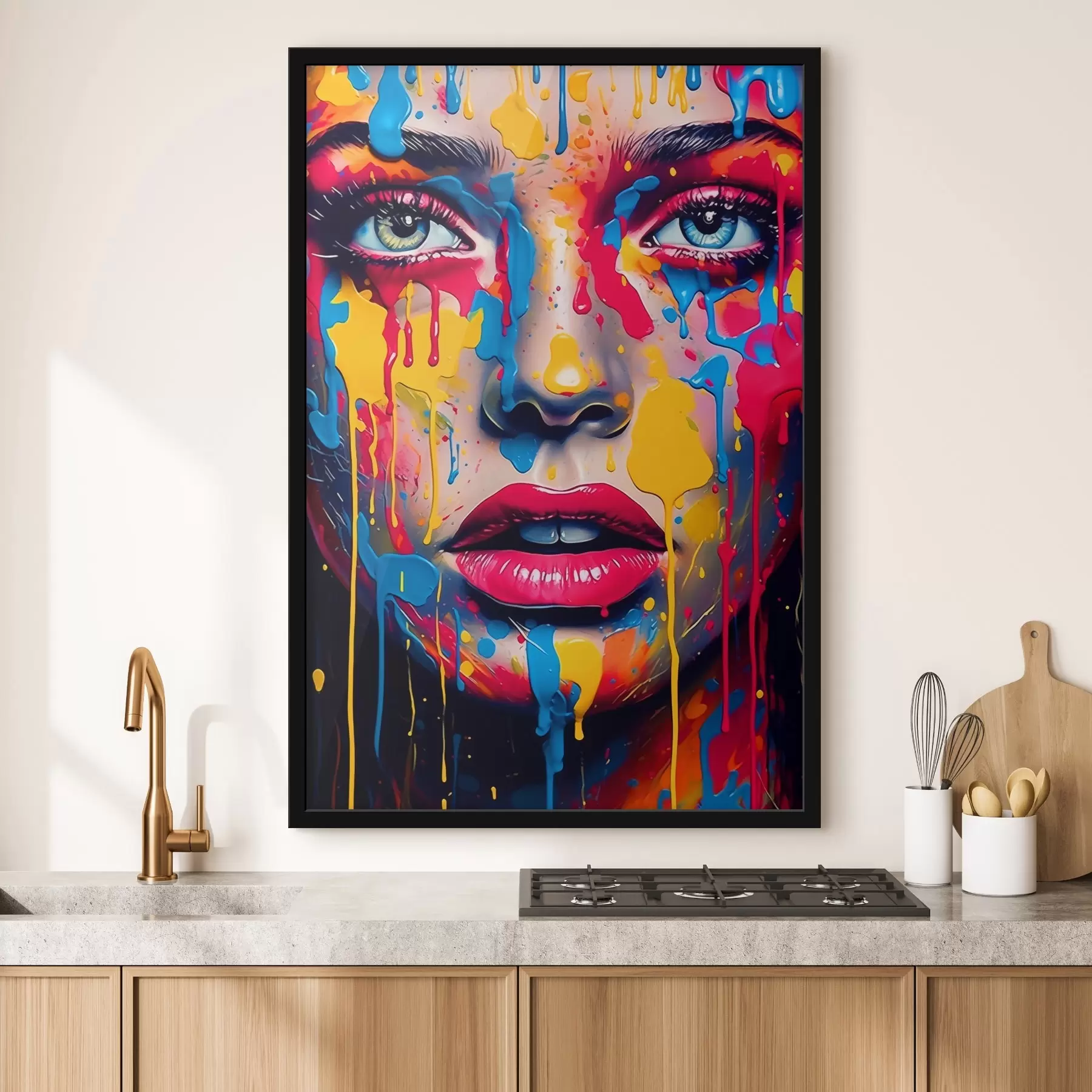 fototapet Față în vopsea f44104