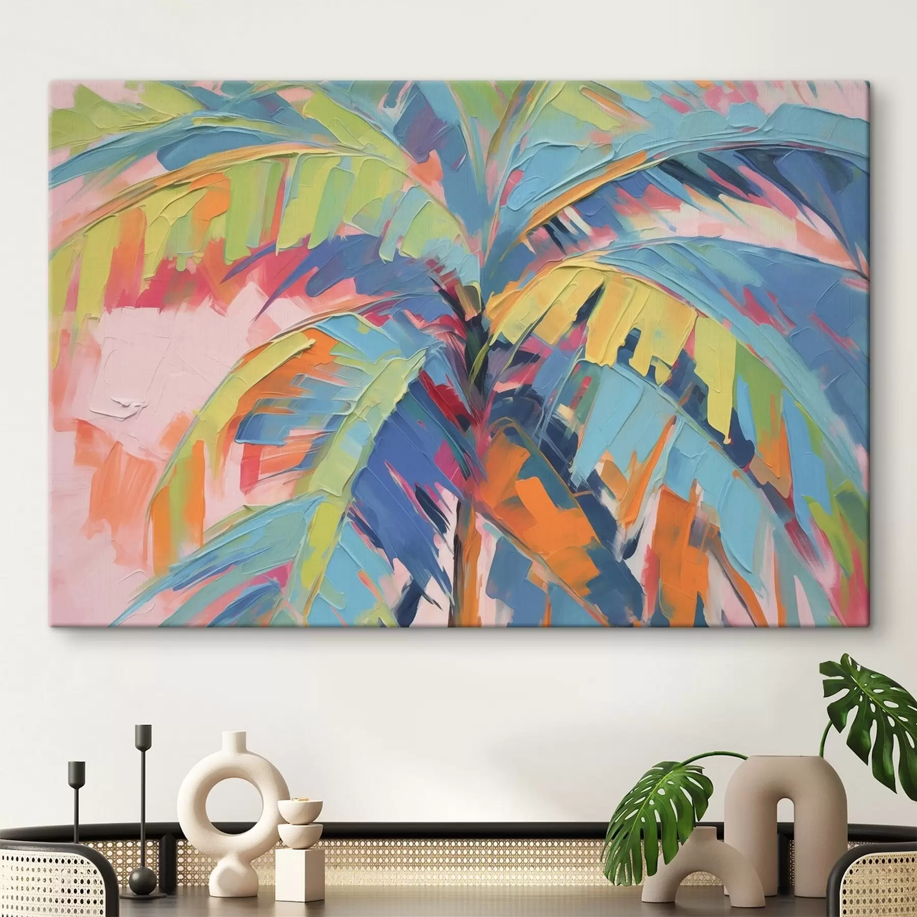 fototapet Frunze luminoase de palmier s44135