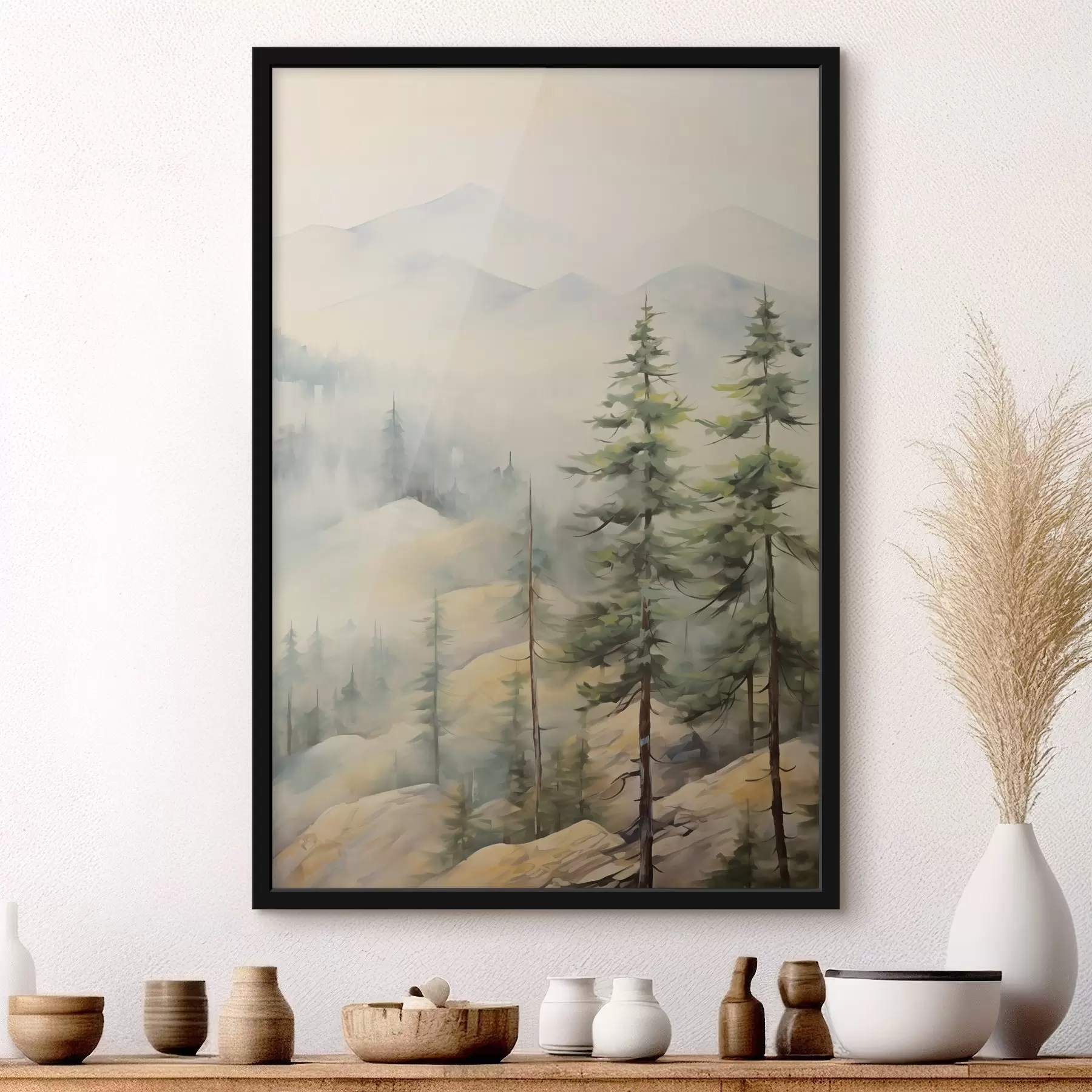 fototapet Au mâncat lângă munți f44124