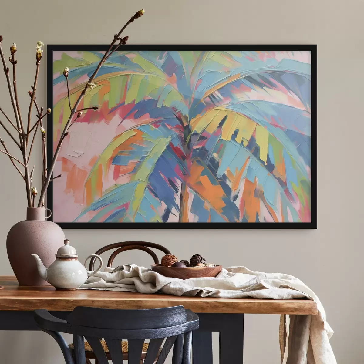 Poster Frunze luminoase de palmier f44135