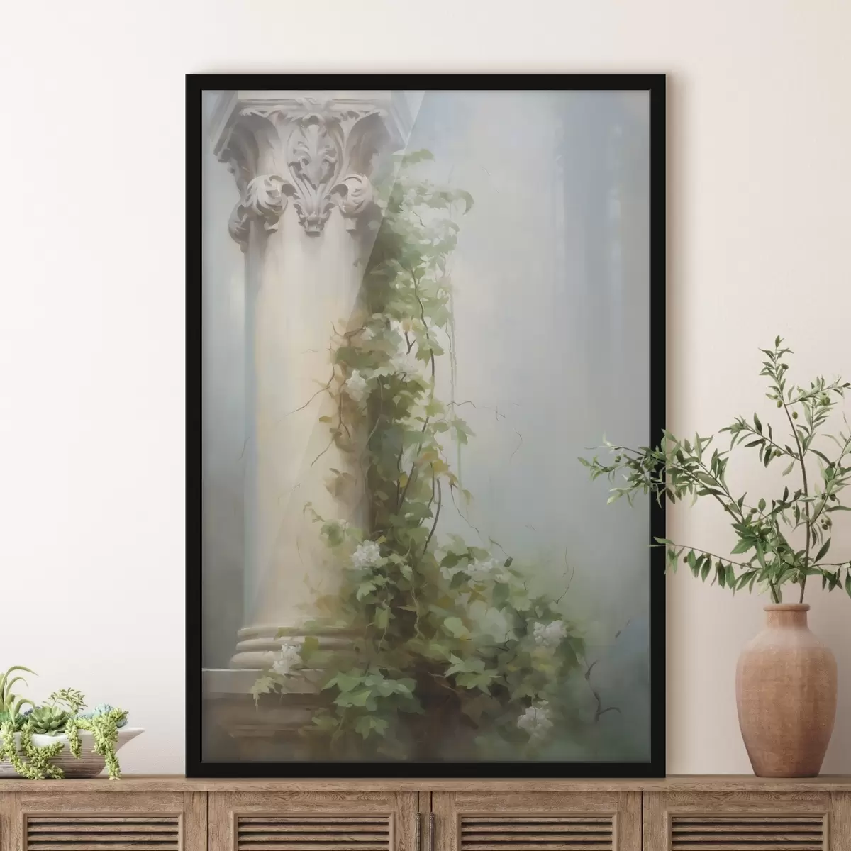 Poster Climbing plante pe o coloană f44138