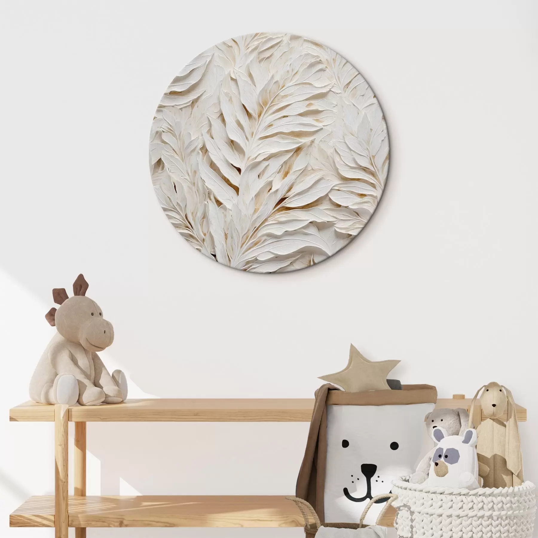 fototapet Frunze tropicale albe r44093