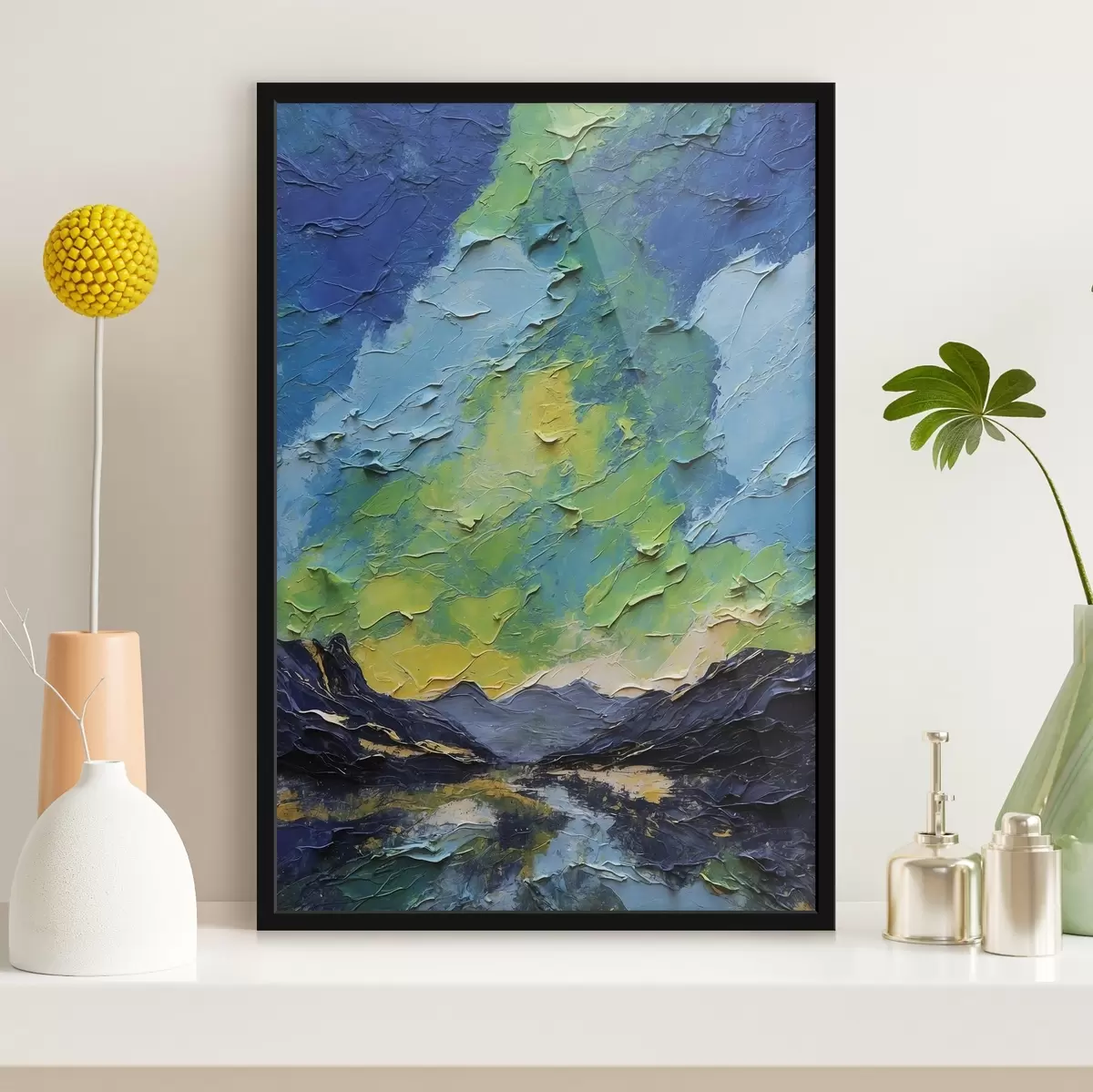 Poster Munți abstracți în stilul picturii în ulei f44062