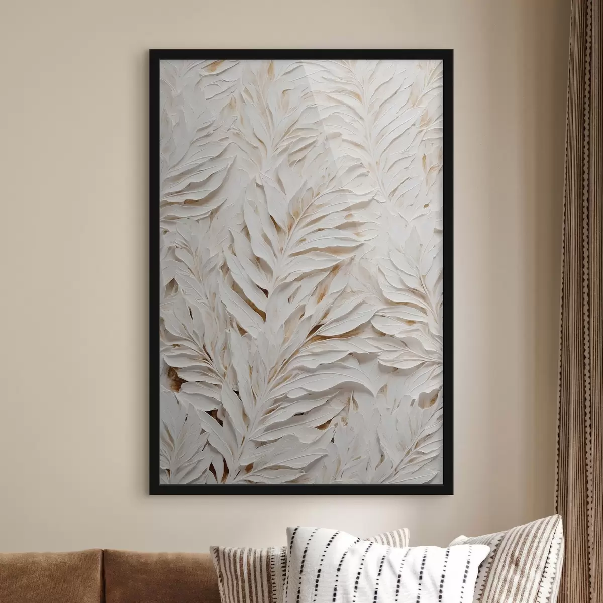 Poster Frunze tropicale albe f44093