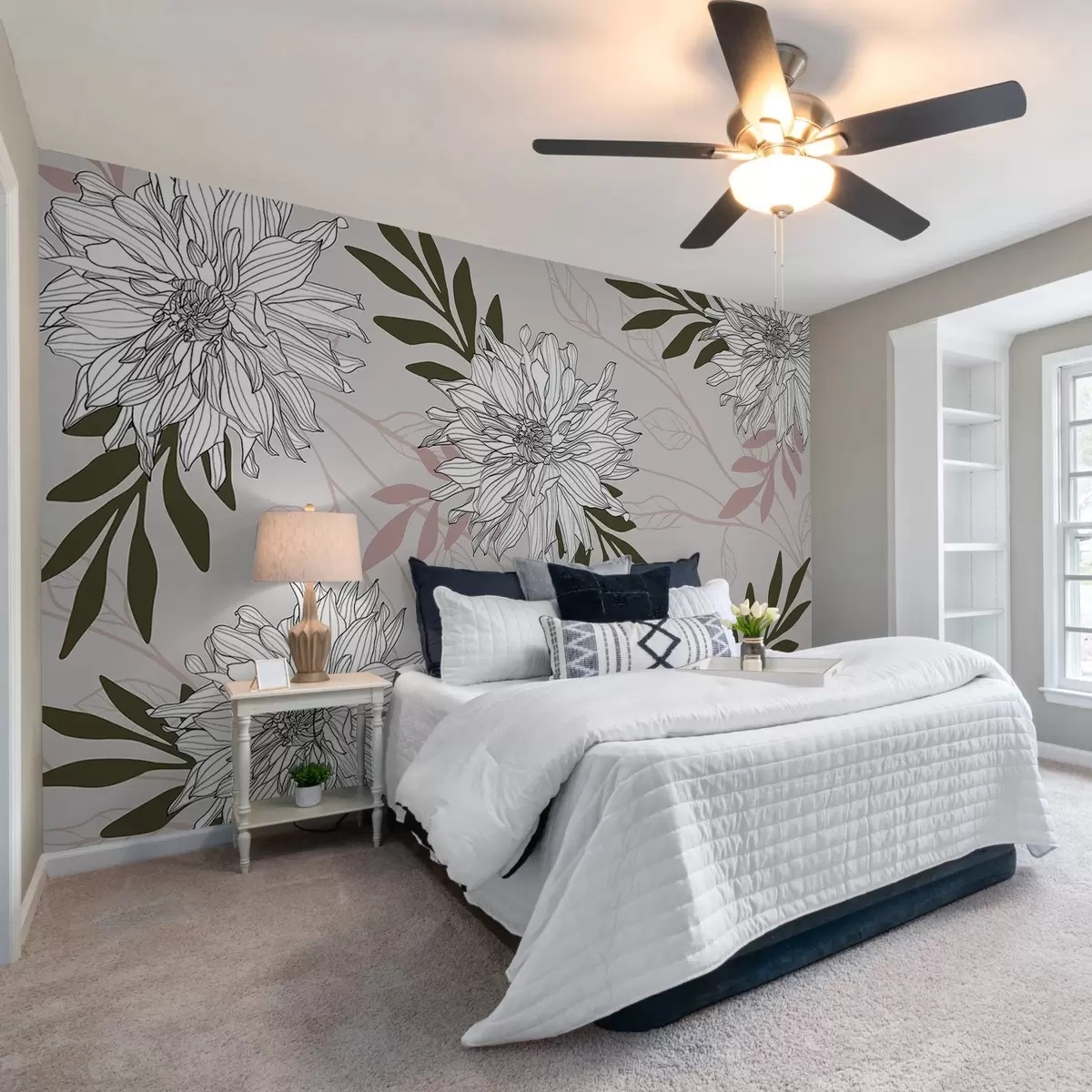 fototapet Flori și frunze w03859