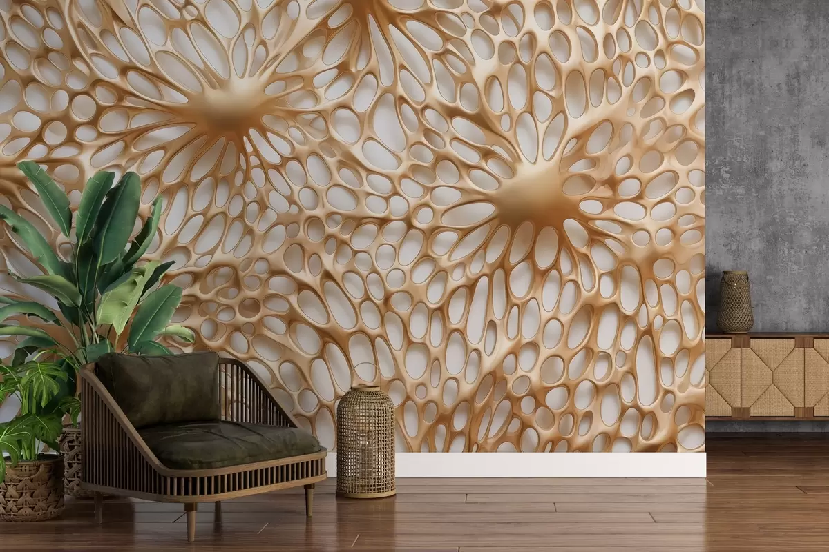 fototapet Pânză de păianjen volumetrică desenată w03820