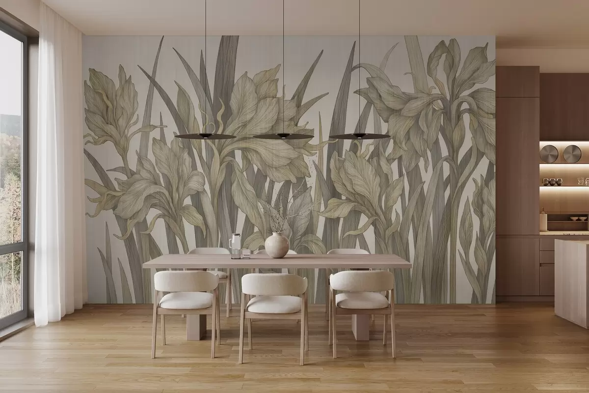 fototapet Flori elegante stilizate w03829v1