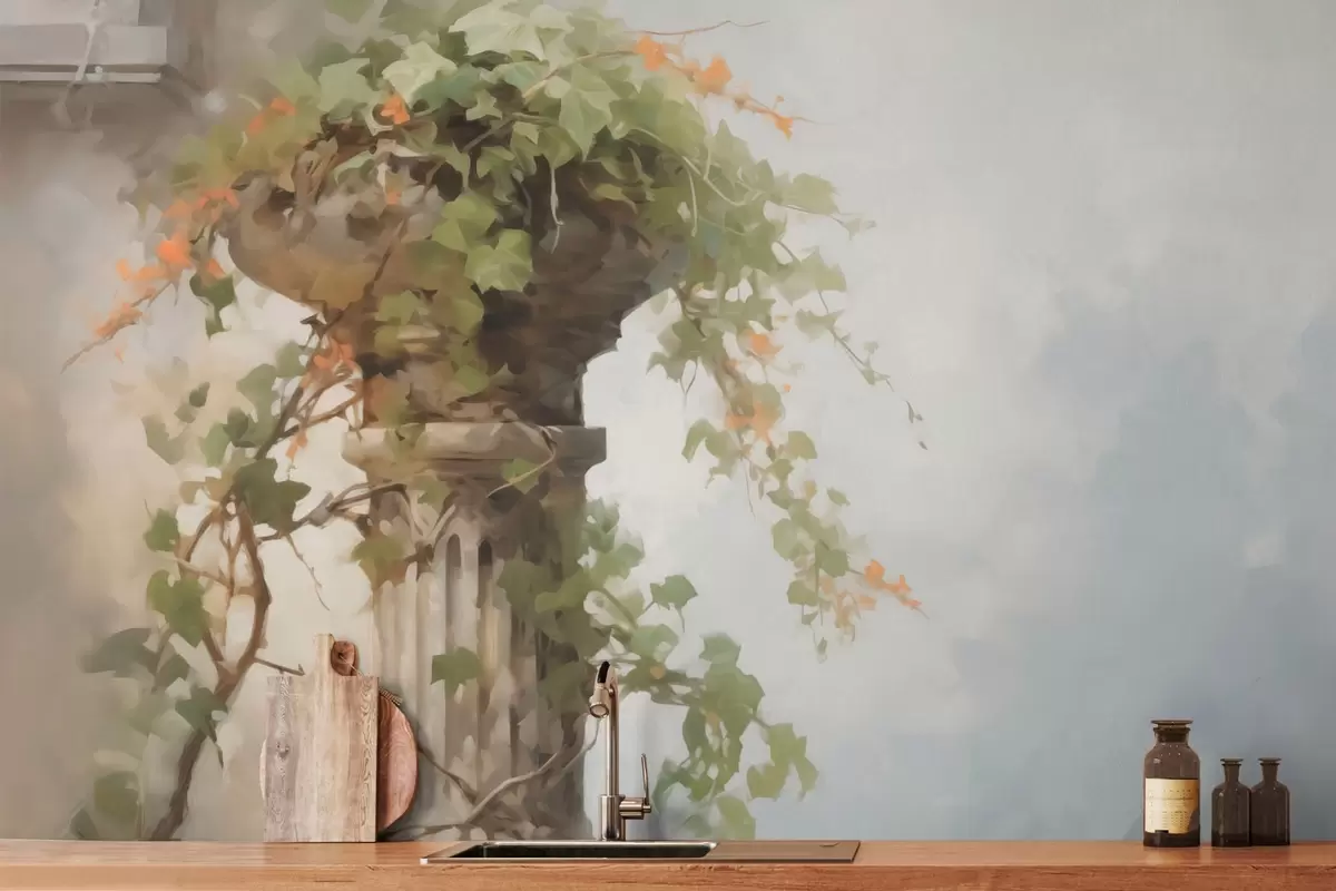 fototapet Climbing plante pe o coloană w03847