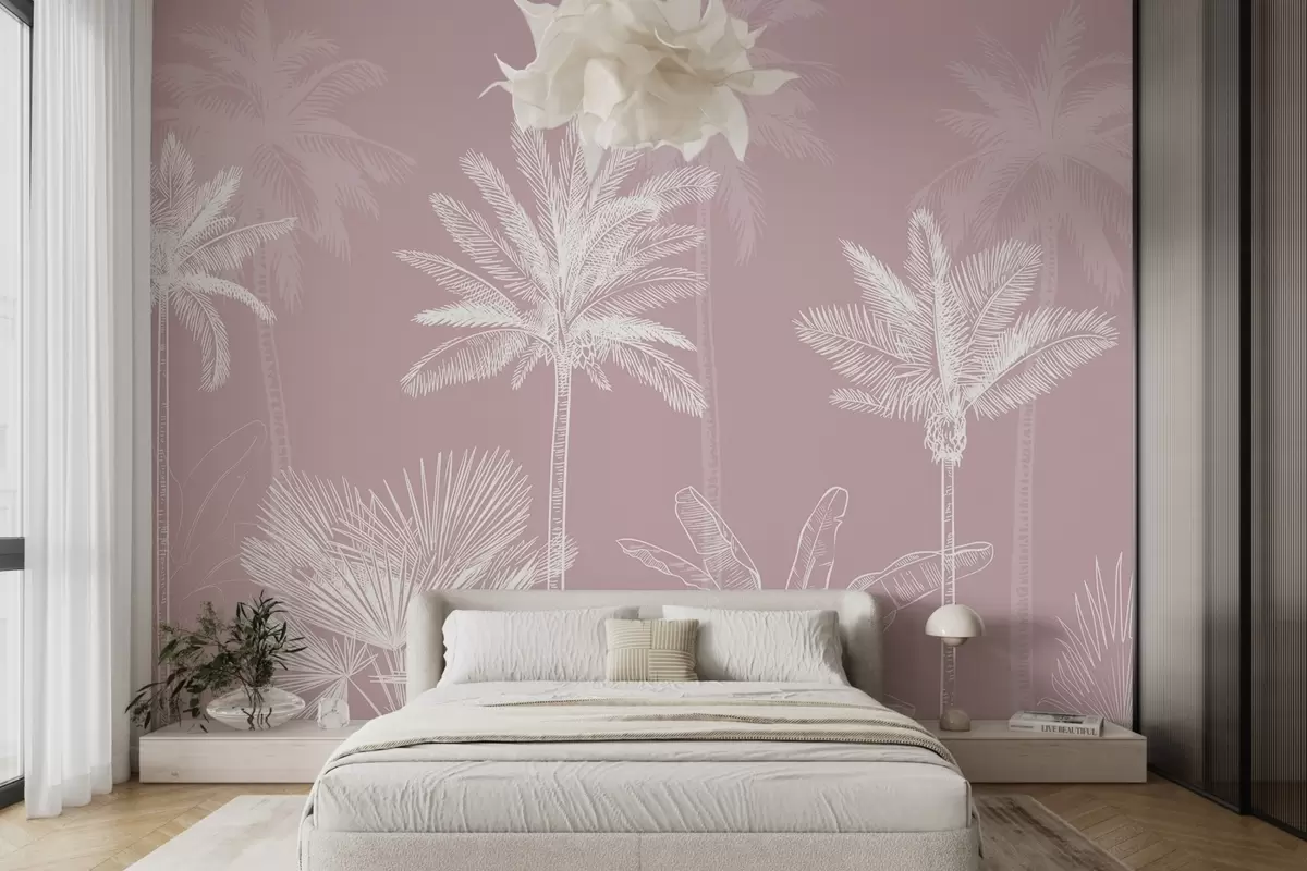 fototapet Palmieri albi w03831v2