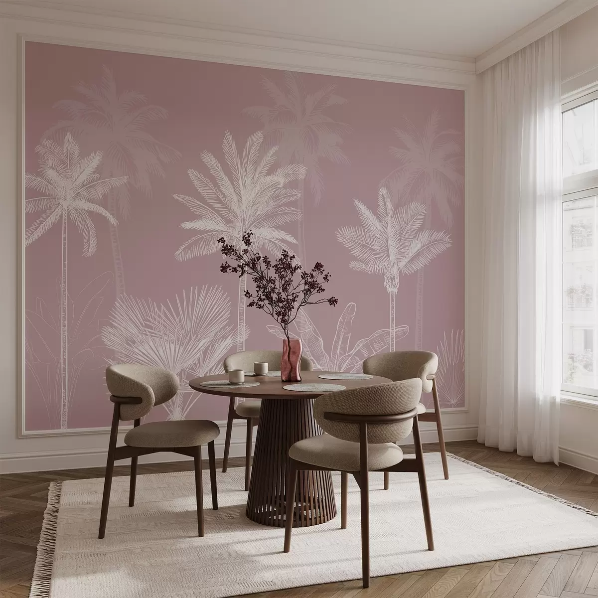 fototapet Palmieri albi w03831v2