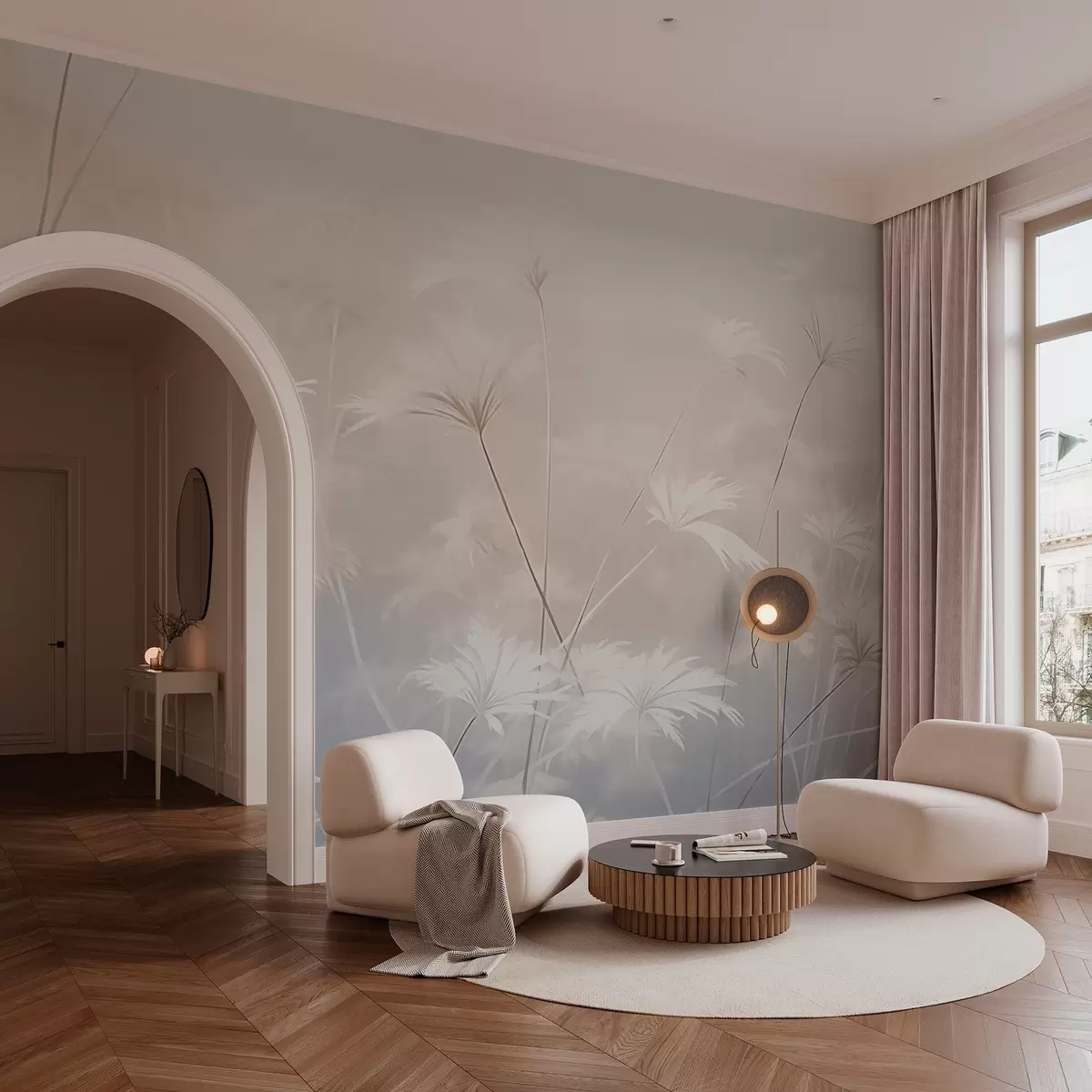 fototapet Ierburi în stil vintage w03840