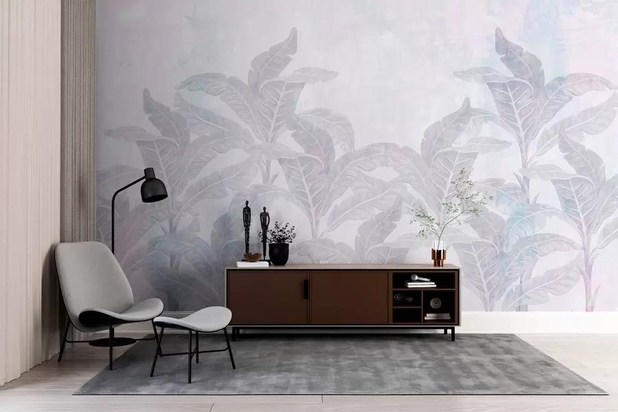 fototapet palmieri într-un stil retro texturat w03768