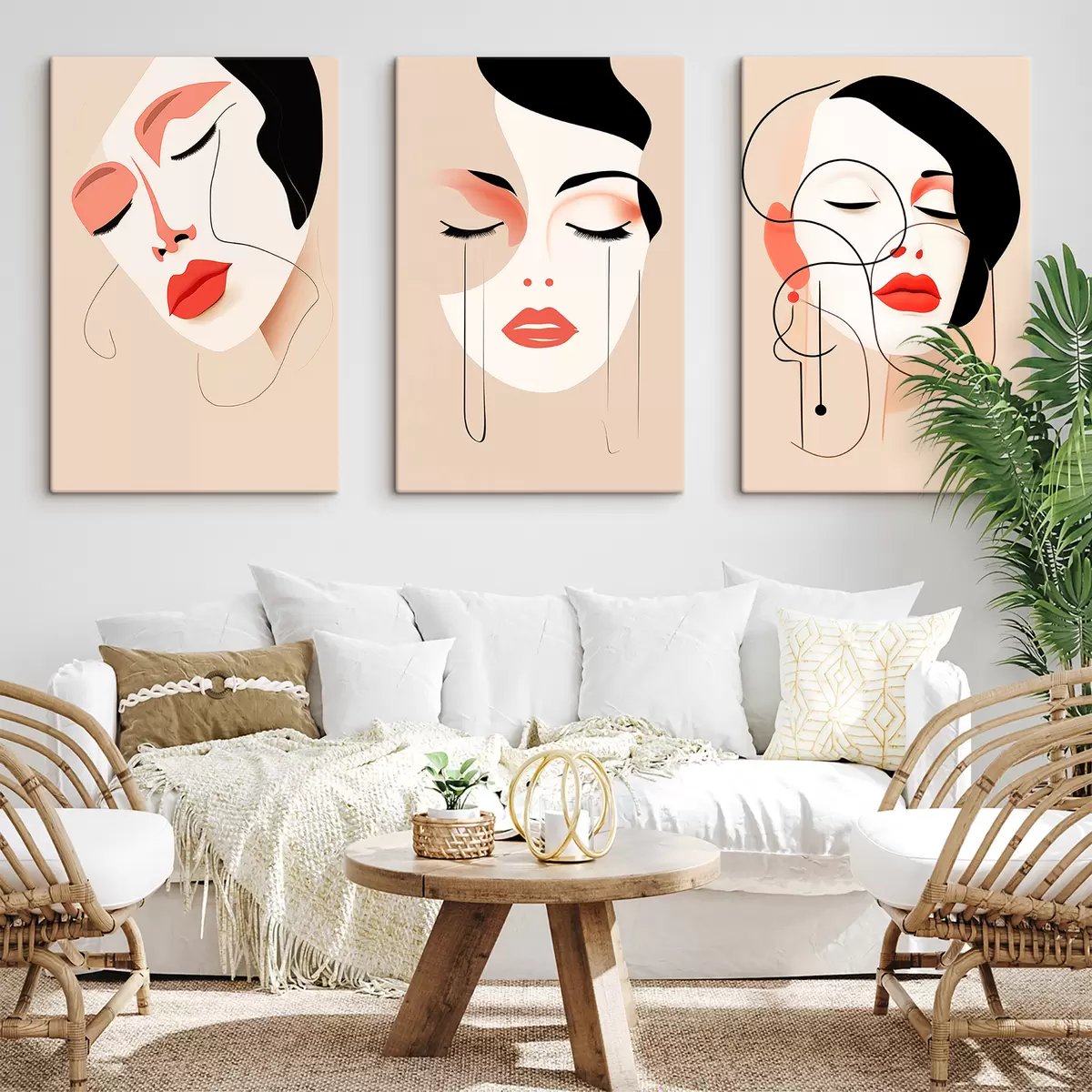 Tablouri Armonie, trei fețe, culori strălucitoare m00454