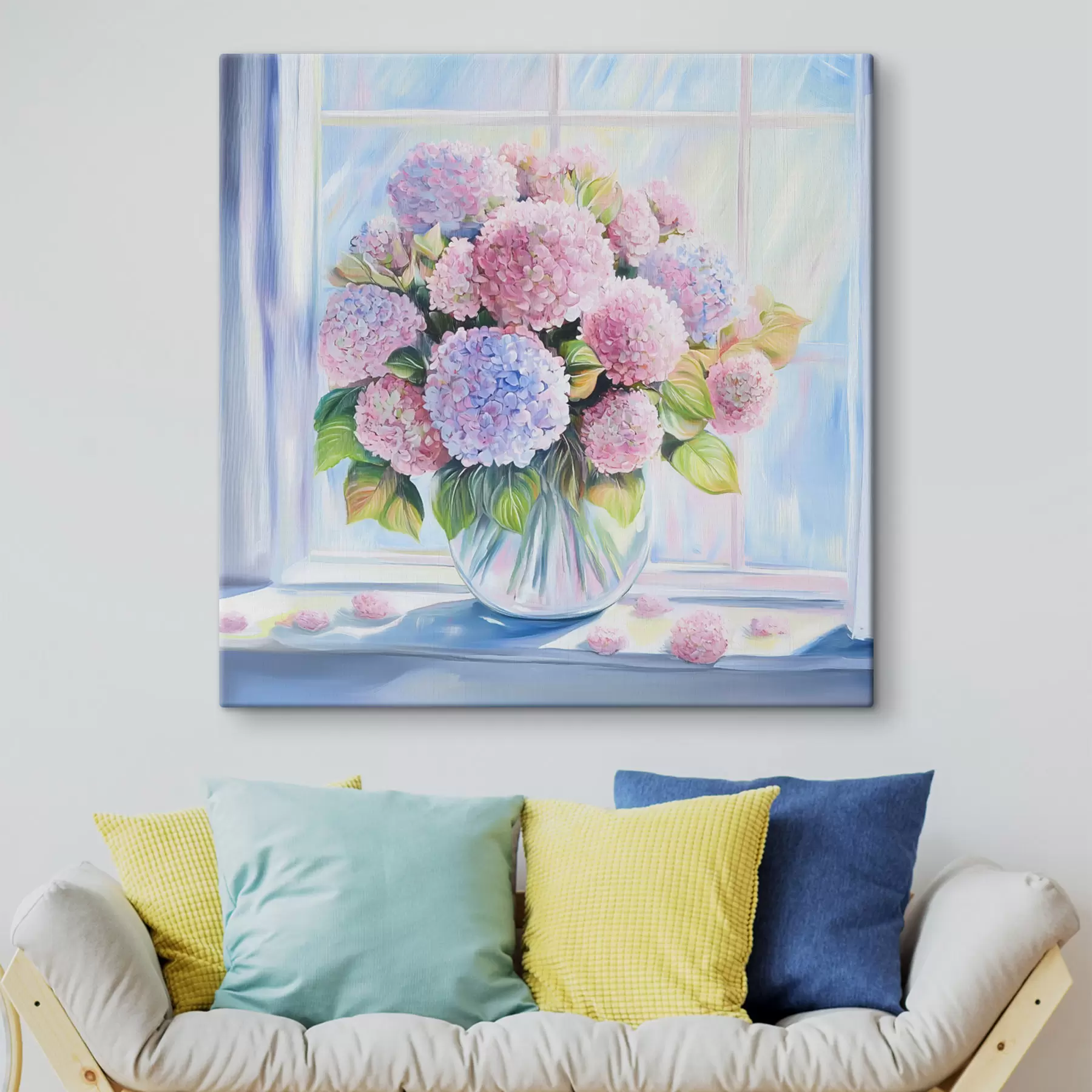 fototapet Buchet de flori pe fereastră s44210