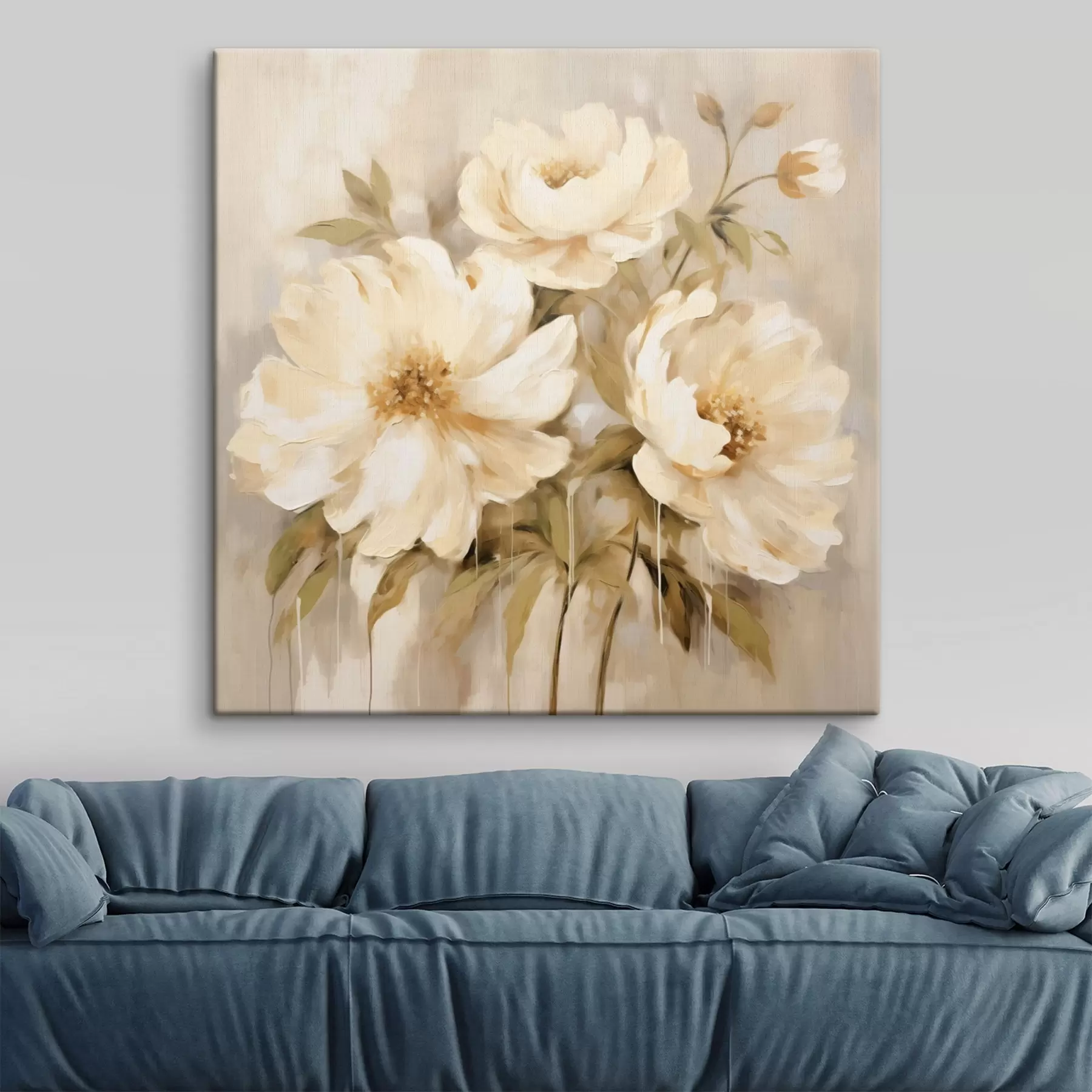 Tablouri Сompoziție florală cu petale albe s44043