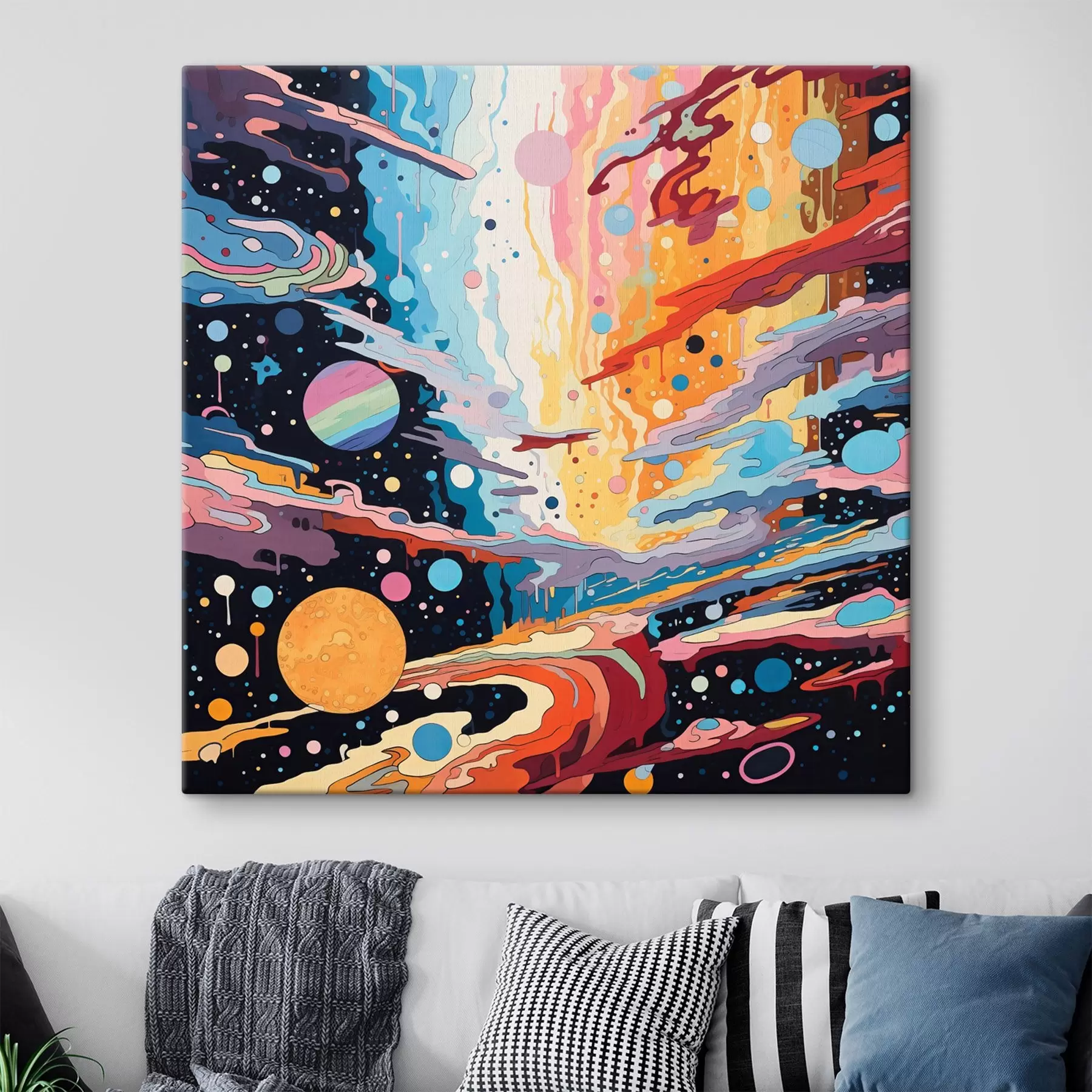 Tablouri Univers în mișcare în stilul picturii abstracte s44238