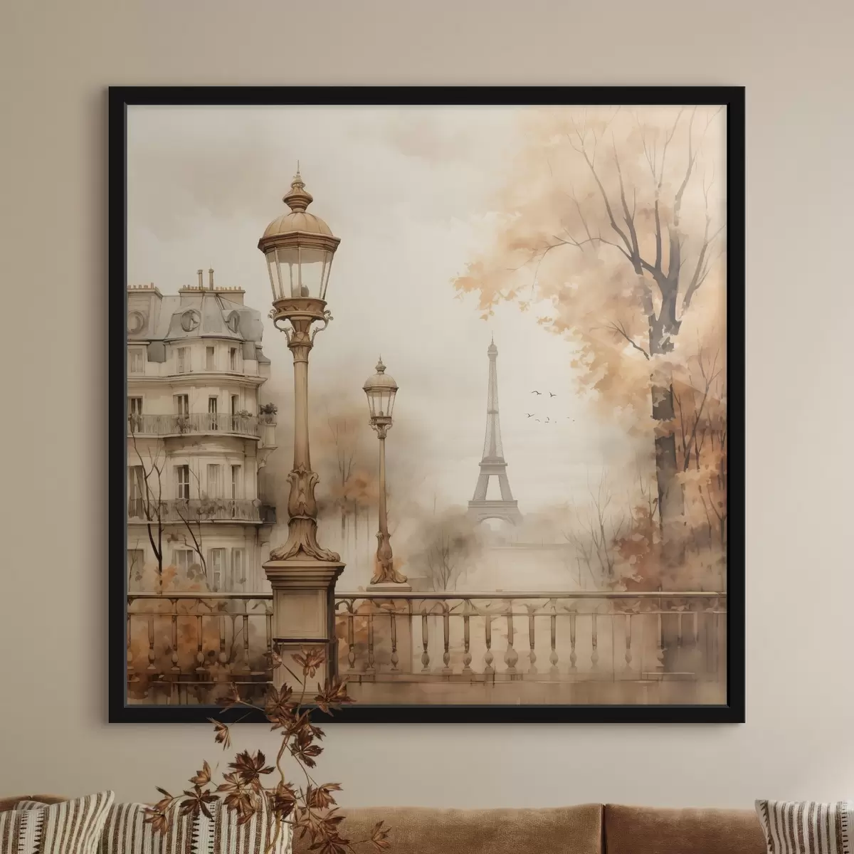 Poster Toamna în Paris în stilul acuarelei atmosferice f44239