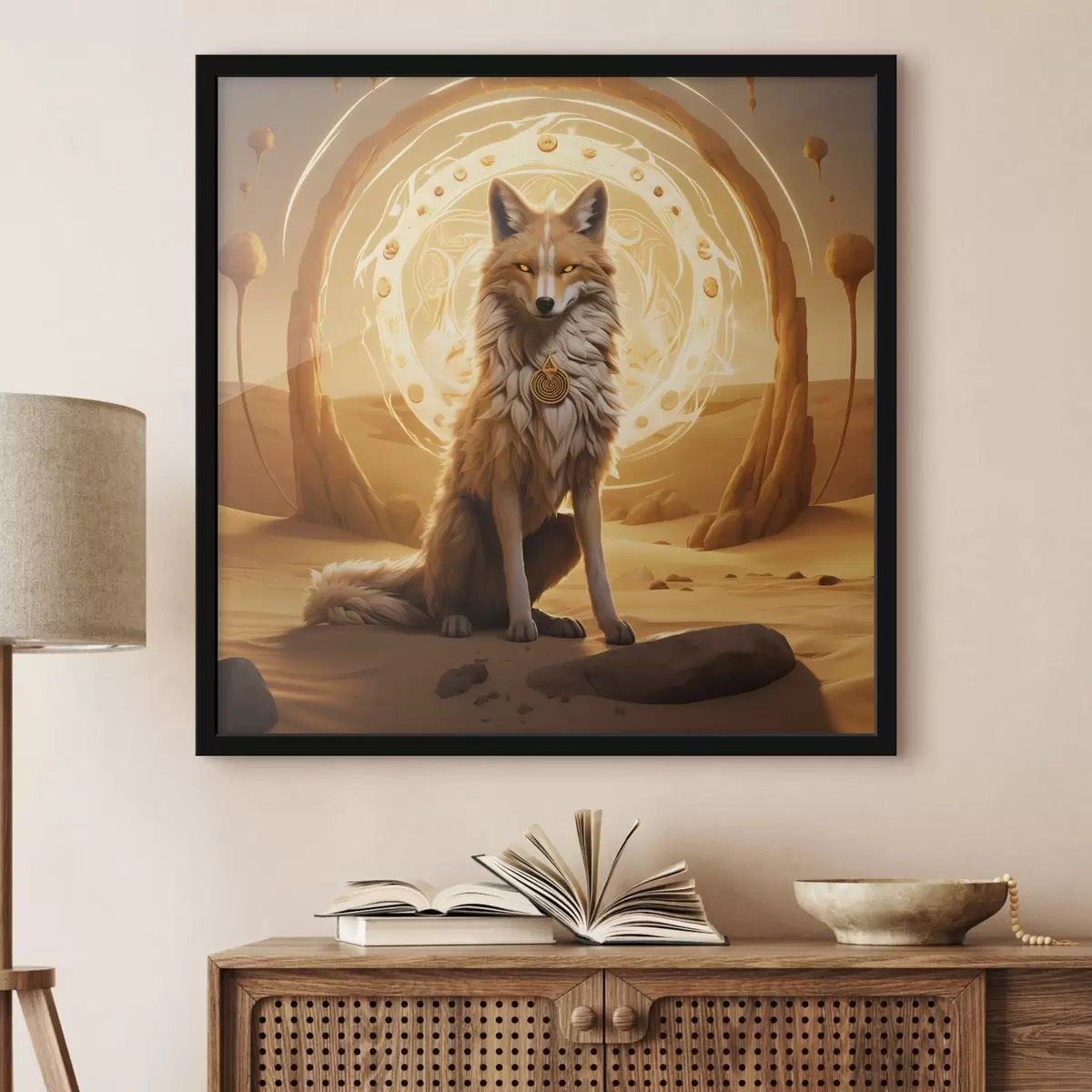 Poster Vulpe mistică în strălucirea deșertului f44246