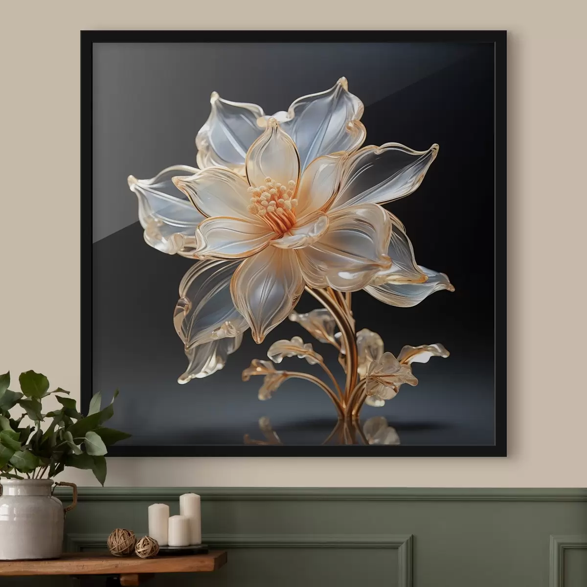 Poster Floare transparentă rafinată într-un stil minimalist f44251